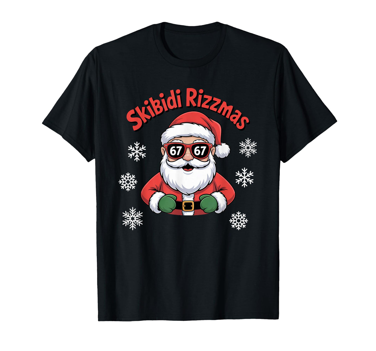 Merry Rizz Mas 67 Sigmas- Funny School Christmas T-Shirt