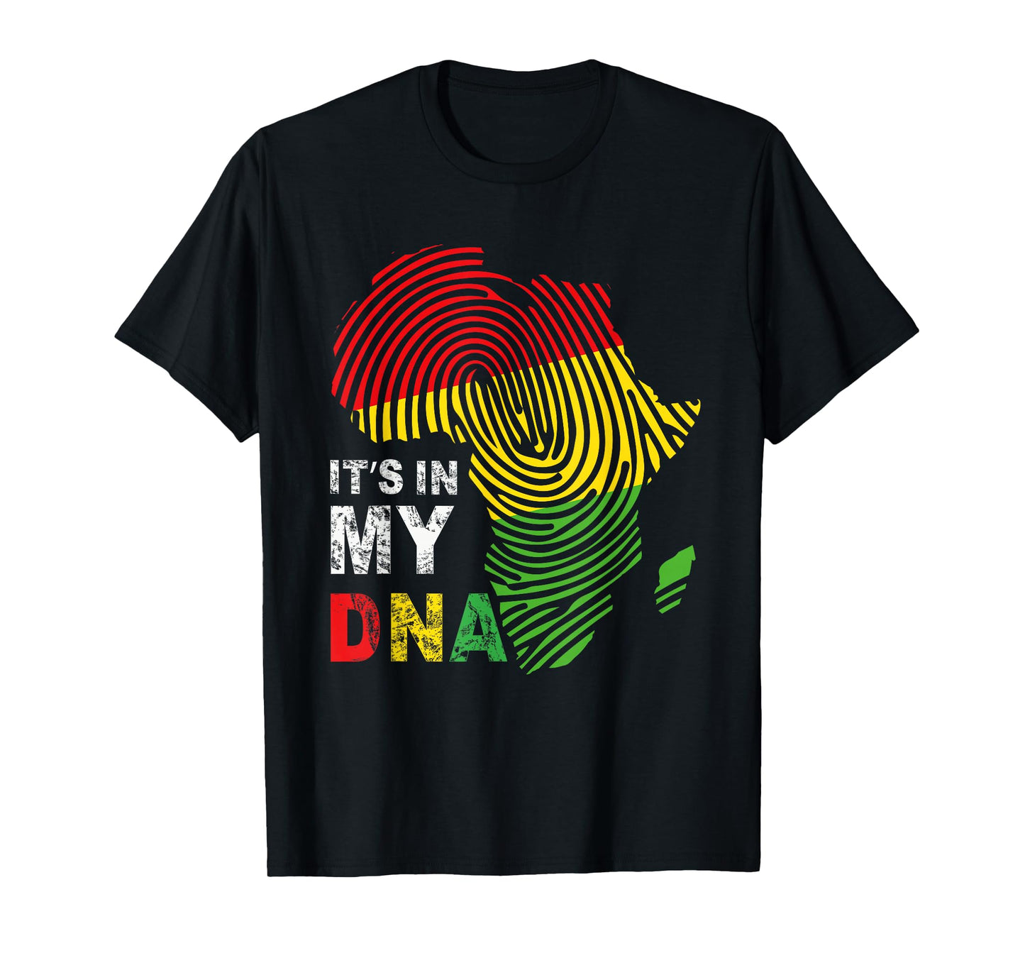 It's in My DNA Pan African Fingerprint Black History Month T-Shirt
