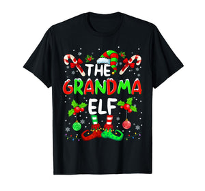 The Grandma Elf Costume Pajamas Pjs Christmas Xmas Men Boy T-Shirt