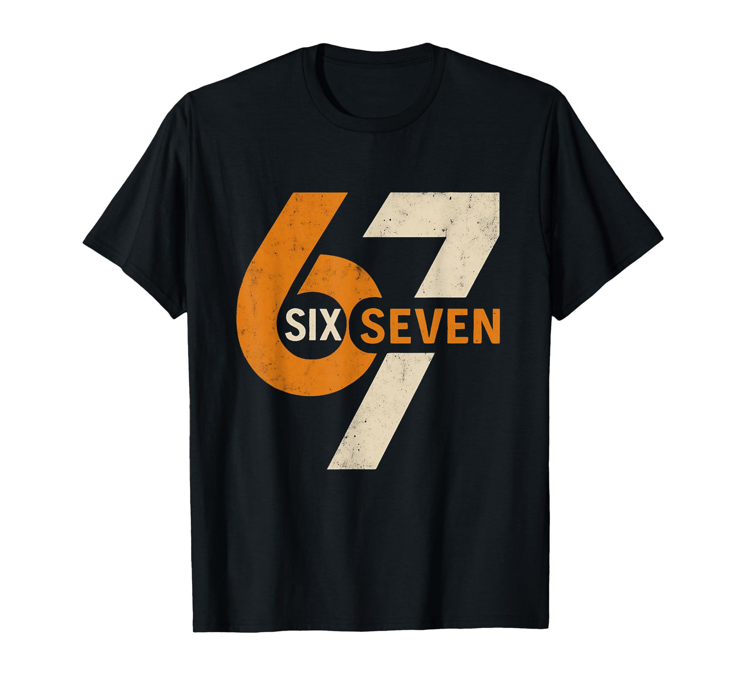 Vintage 67 Six Seven 6 7 Number Retro 67 Meme T-Shirt
