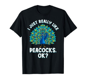 Cool Peacock Design for Men Women Kids Bird Peacock Lovers T-Shirt