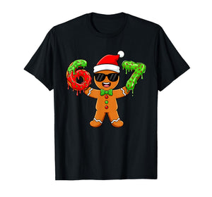 Gingerbread Six Seven 67 Meme 6 7 Funny Christmas Boys Kids T-Shirt