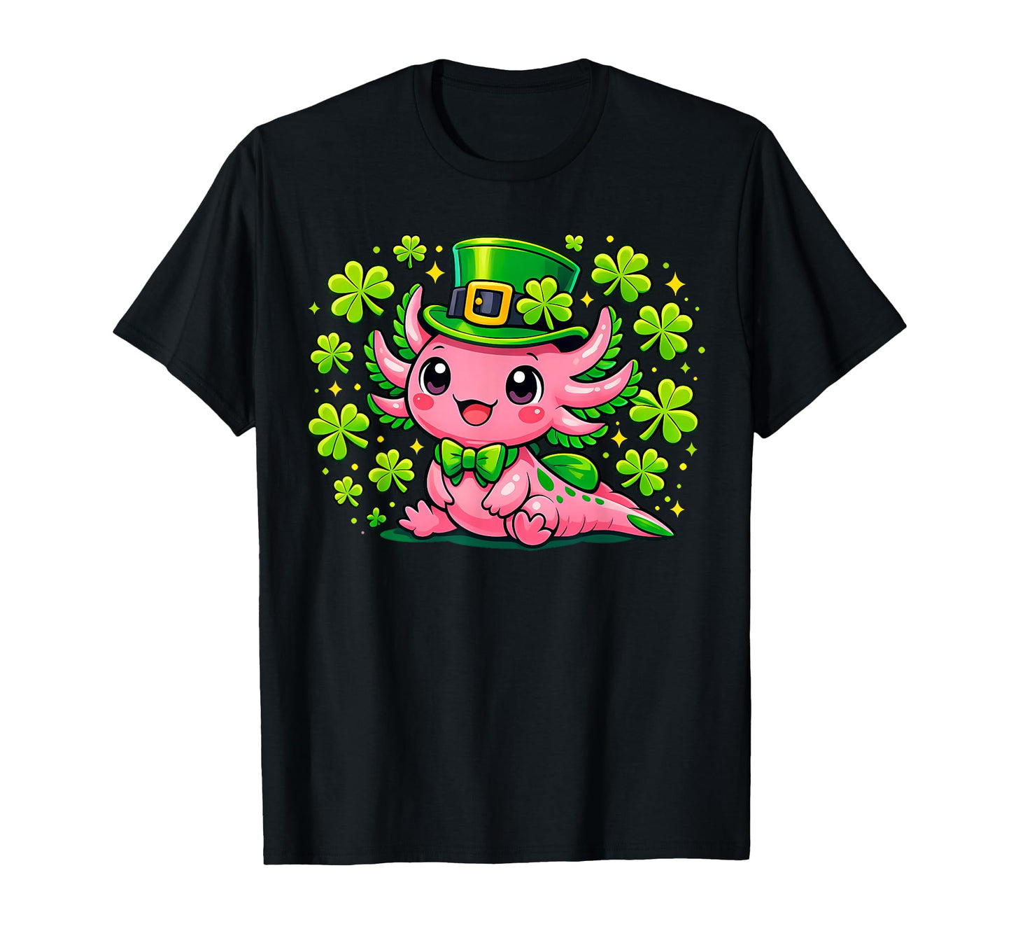 Cute Axolotl Kawaii Leprechaun St Patricks Day Saint Pattys T-Shirt