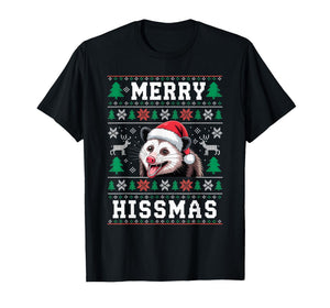 Merry Hissmas Possum Lovers Opossum Christmas Funny Xmas T-Shirt