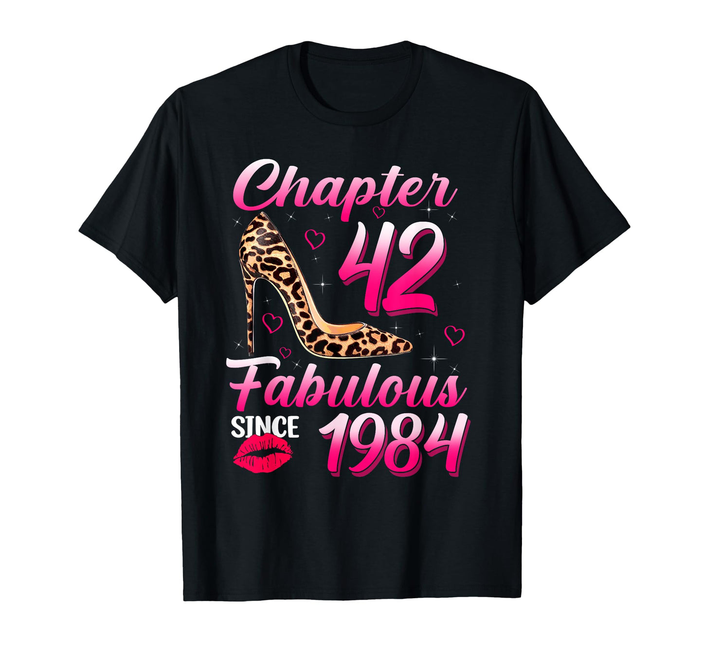 Chapter 42 Fabulous Since 1984 Leopard Queen Birthday T-Shirt