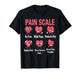 Funny Pain Scale Nurse Valentines Nurses Heart RN ER Nursing T-Shirt