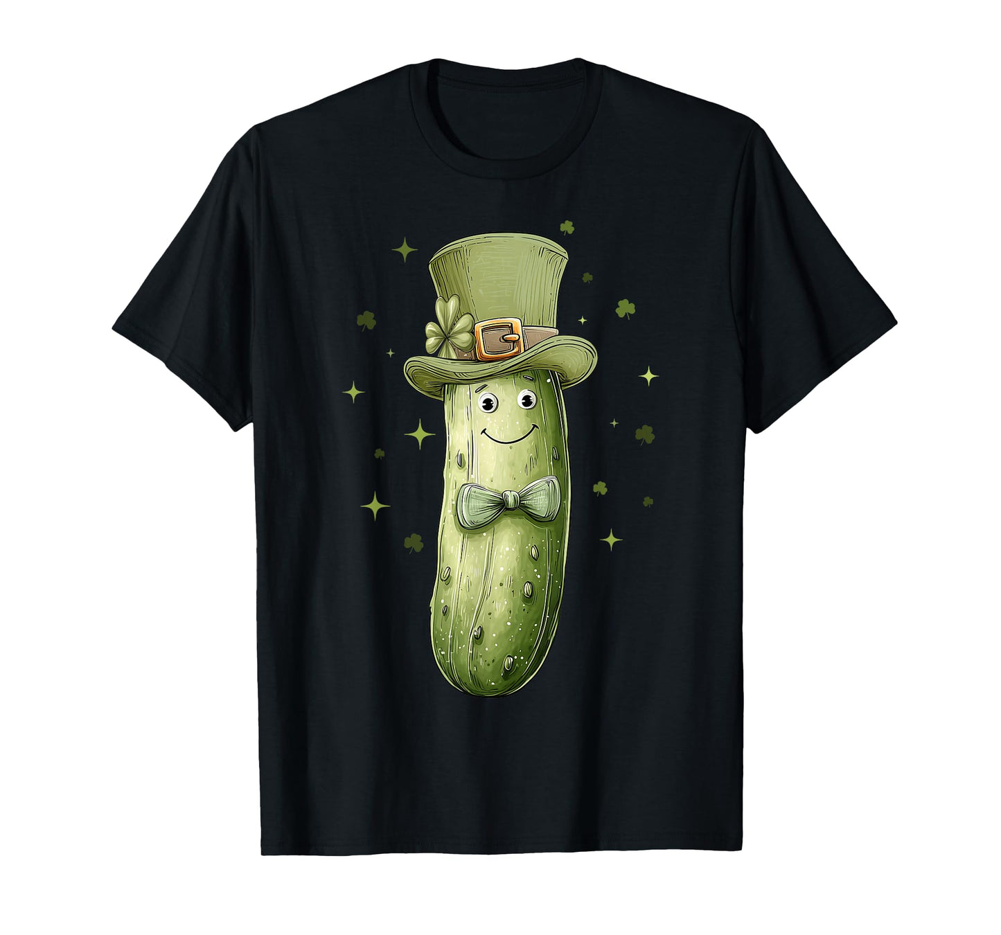 Pickle Cucumber Dill Leprechaun Shamrock St. Patricks Day T-Shirt