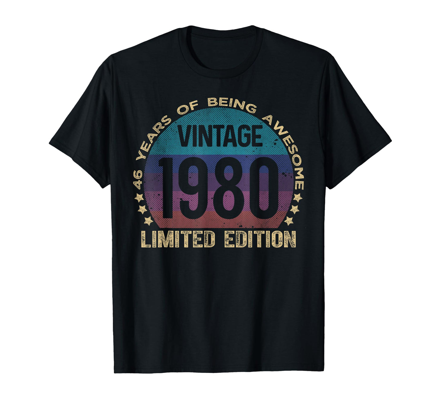 46 Year Old Gifts Vintage 1980 Limited Edition 46th Birthday T-Shirt