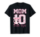 Mom of The 10th Birthday Girl Pink Coquette Bow 10 Years Old T-Shirt