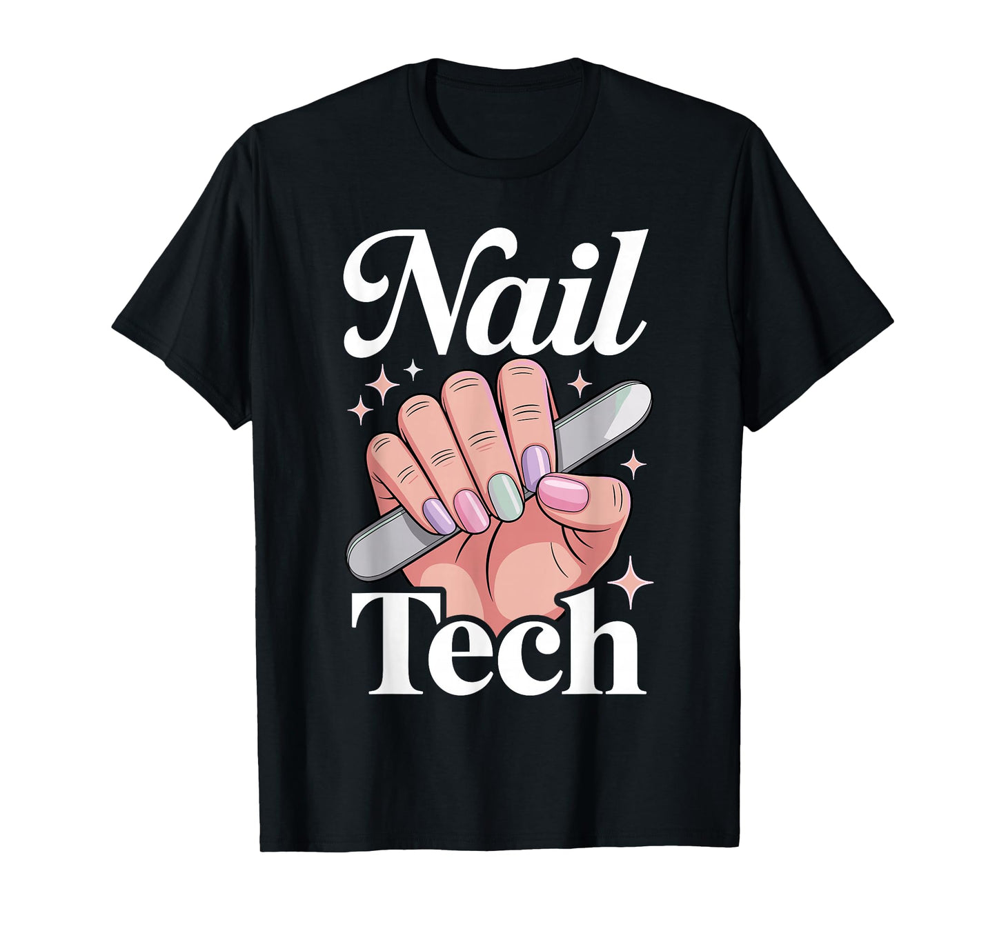 Cool Nail Tech Art for Women Girl Manicurist Nail Technician T-Shirt