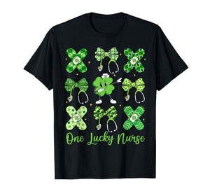One Lucky Nurse Happy St Patrick's Day Shamrock Coquette T-Shirt