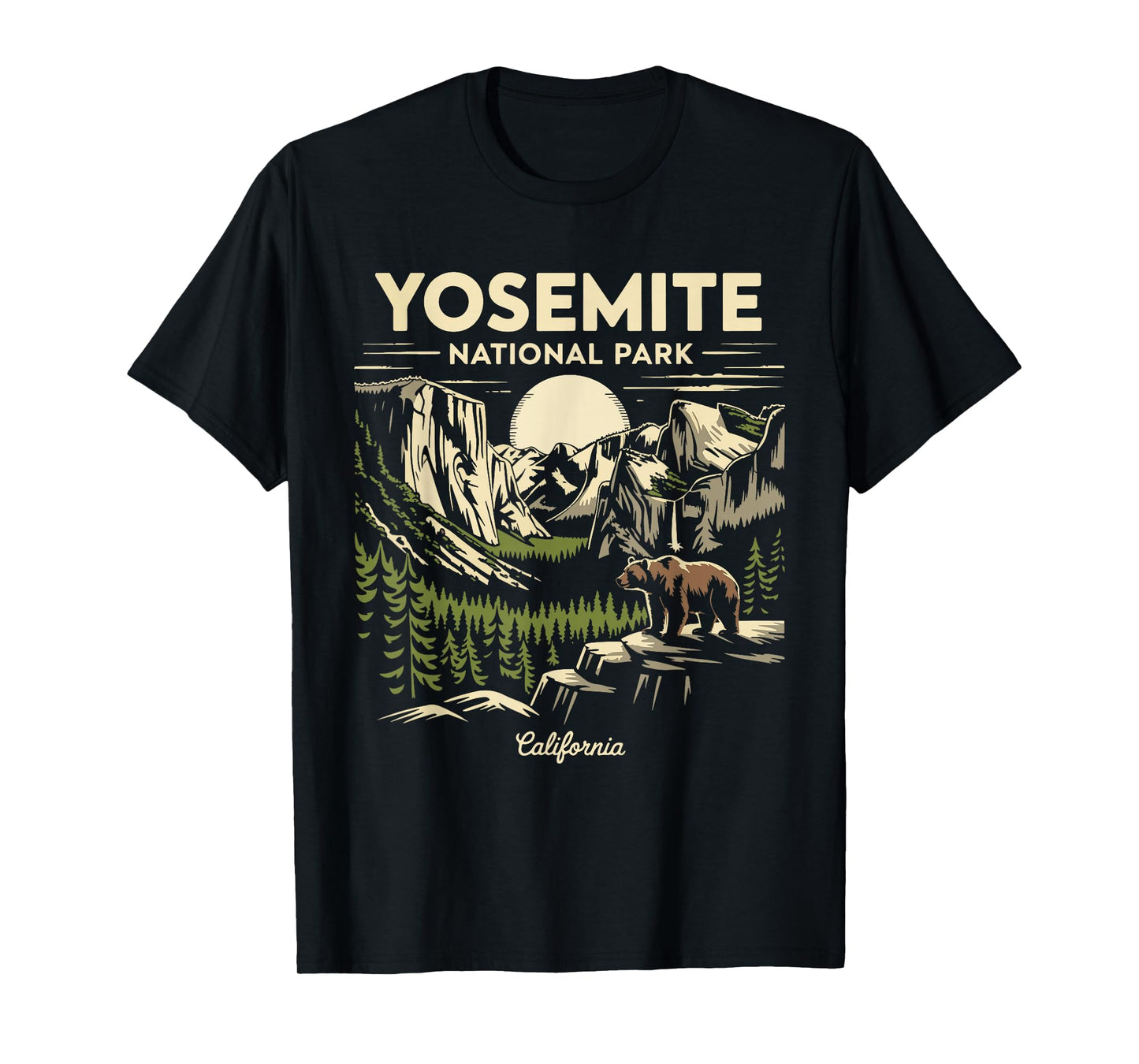 Yosemite National Park for Hikers Campers and Nature Lovers T-Shirt