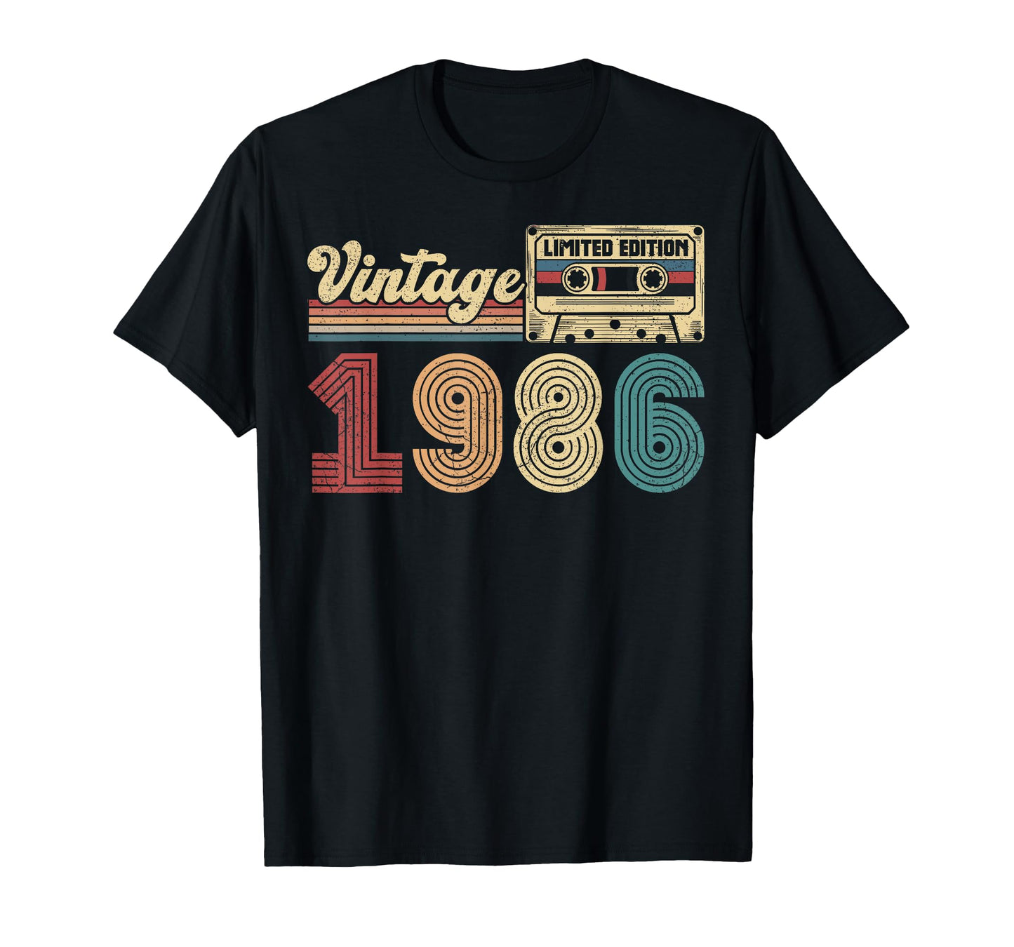 40 Year Old Vintage 1986 40th Birthday Cassette Tape T-Shirt