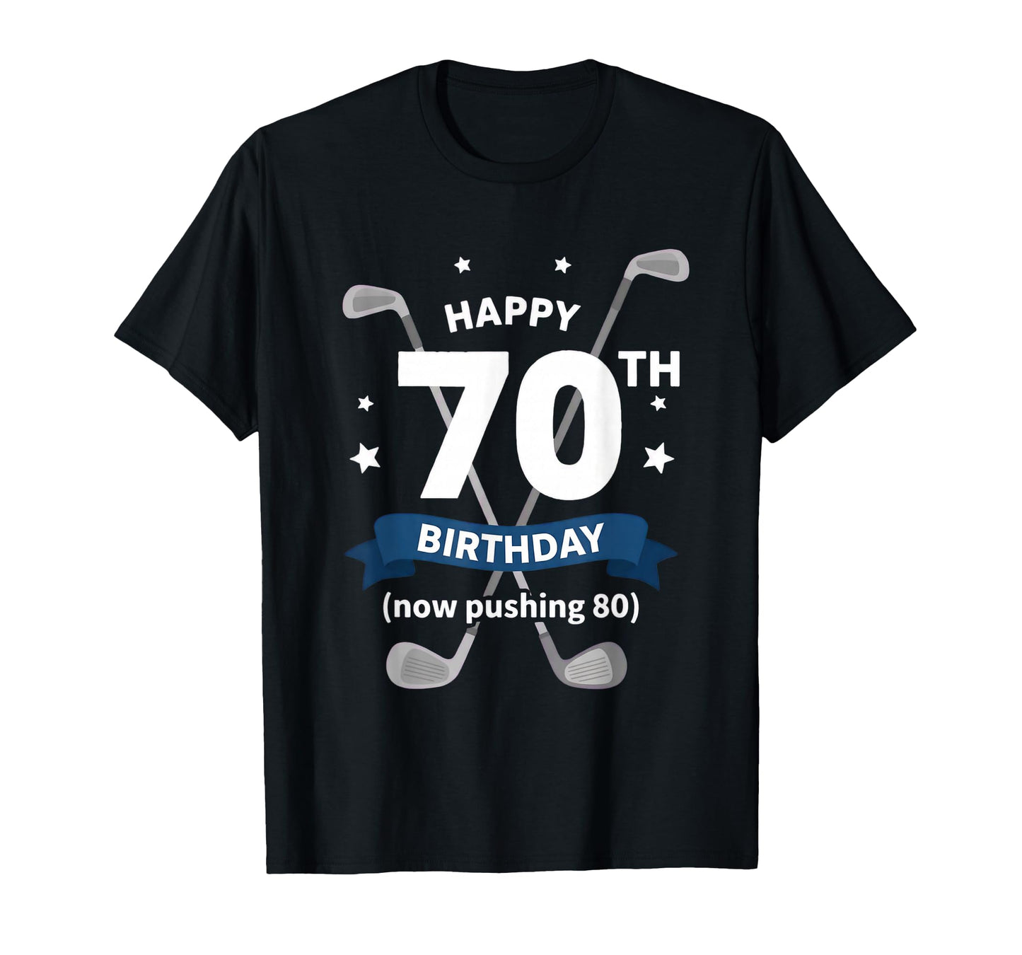 70th Birthday Golfer Gift Golf Clubs Logo Brand Design T-Shirt
