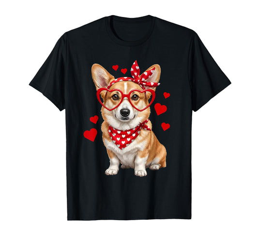 Corgi Valentines Day Dog Lover Heart T-Shirt