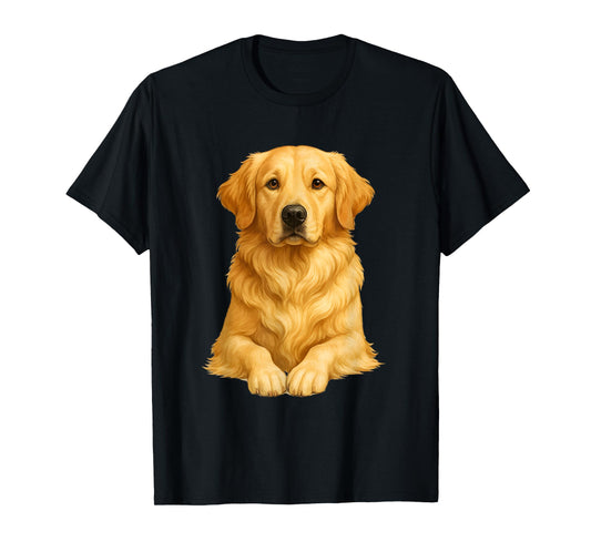 Golden Retriever Dog Artwork T-Shirt