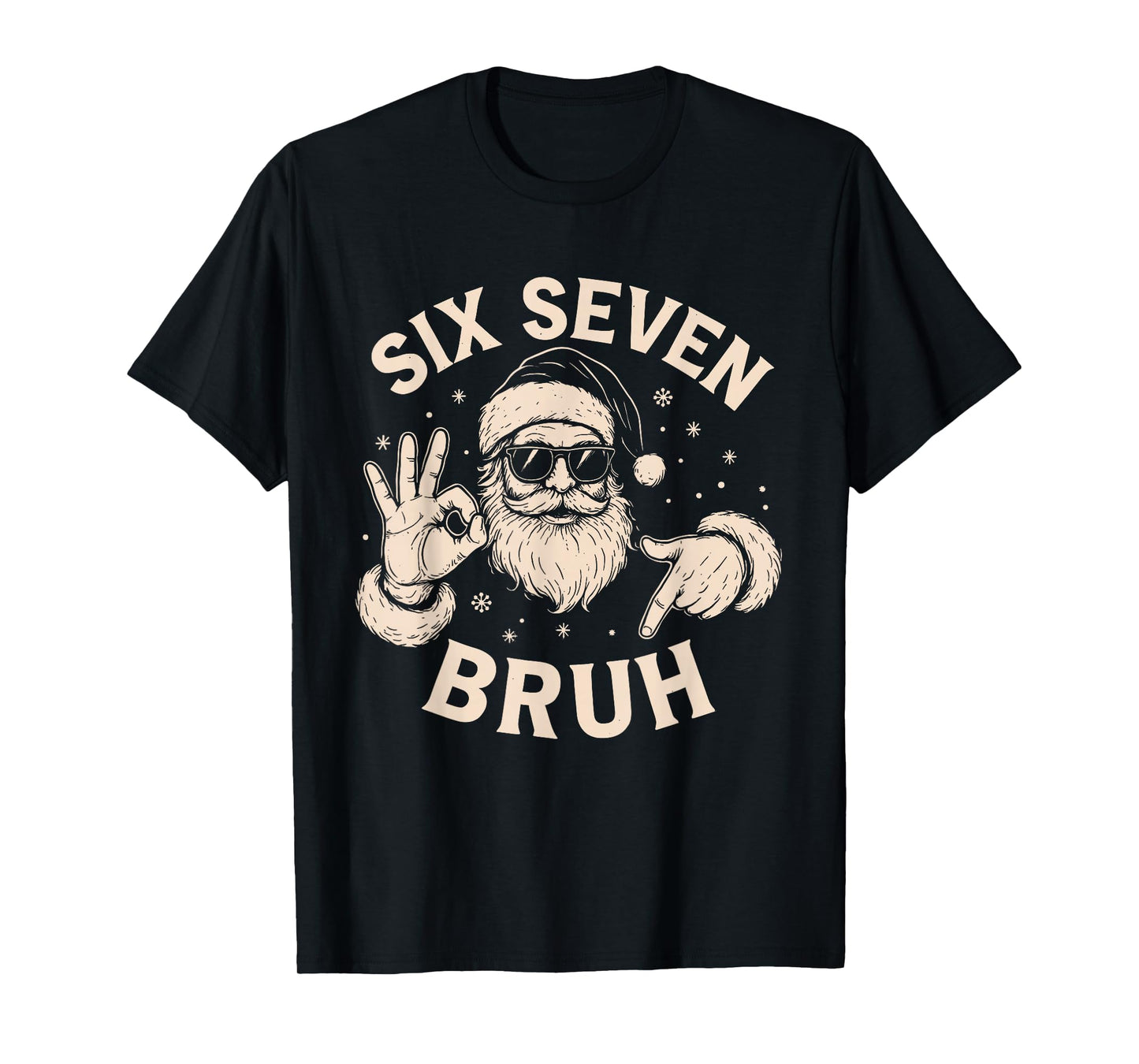 Bruh 67 Christmas Santa Six Seven 6 7 Boys Christmas Pajamas T-Shirt