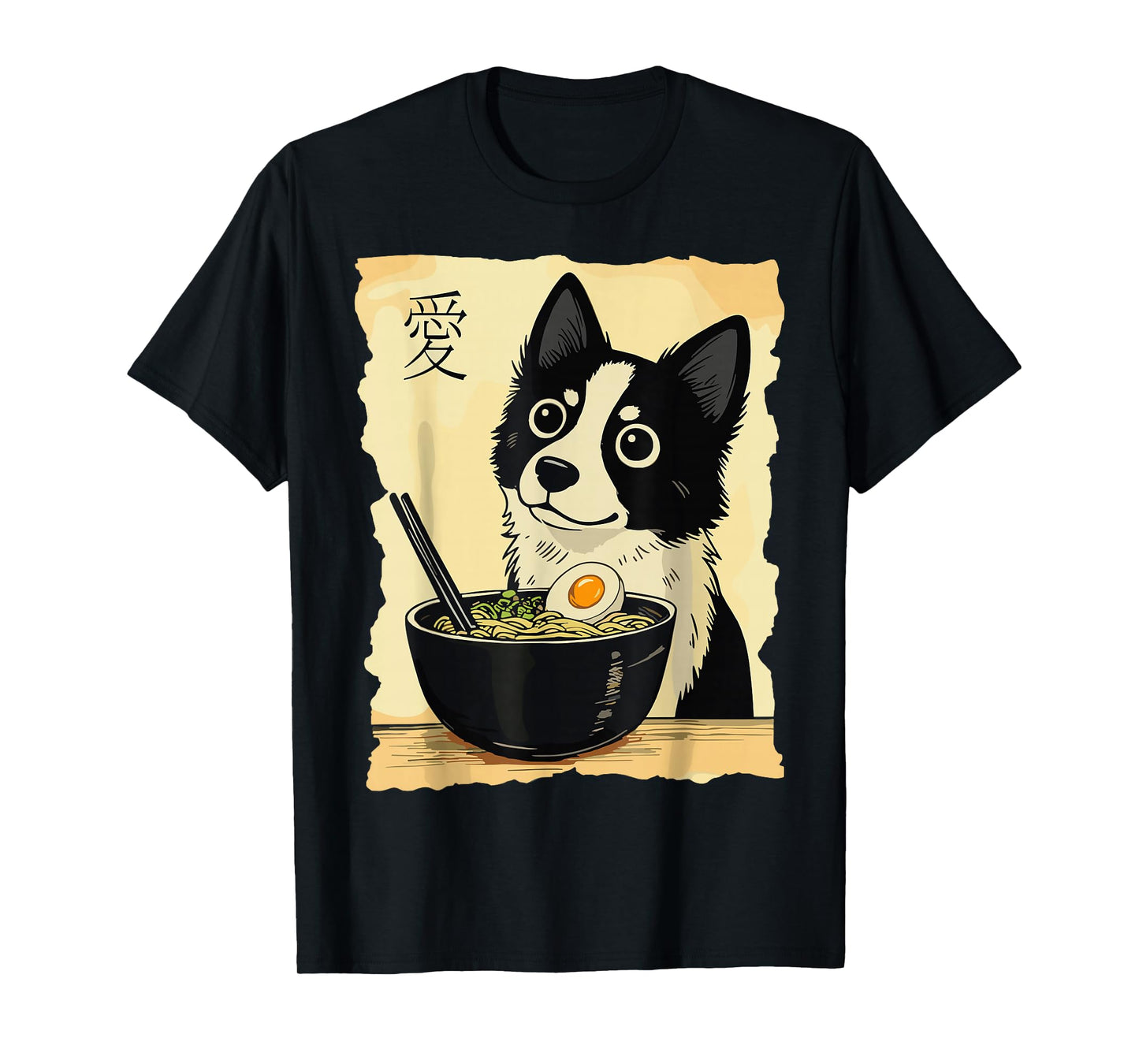 Funny Cute Dog Ramen Kawaii Anime Japanese Graphic Women Men T-Shirt