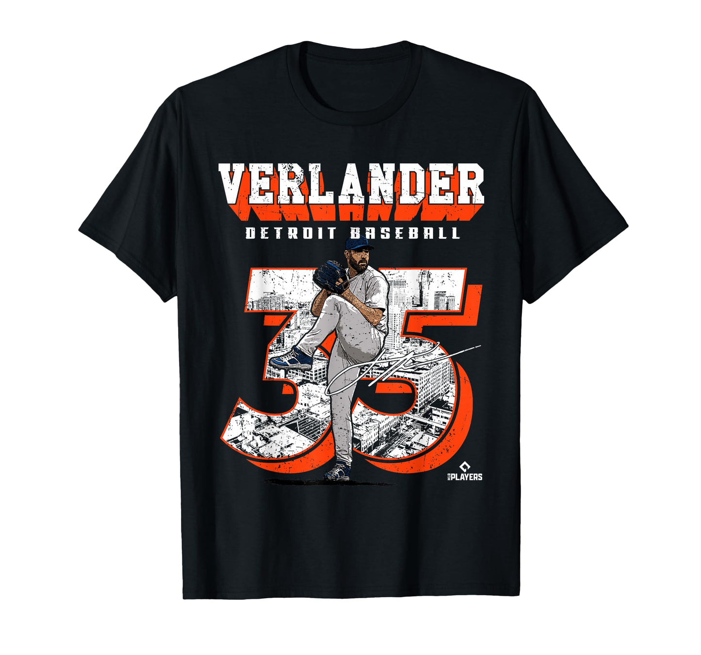 Justin Verlander | Detroit T Baseball Players | MLBJVE206M T-Shirt