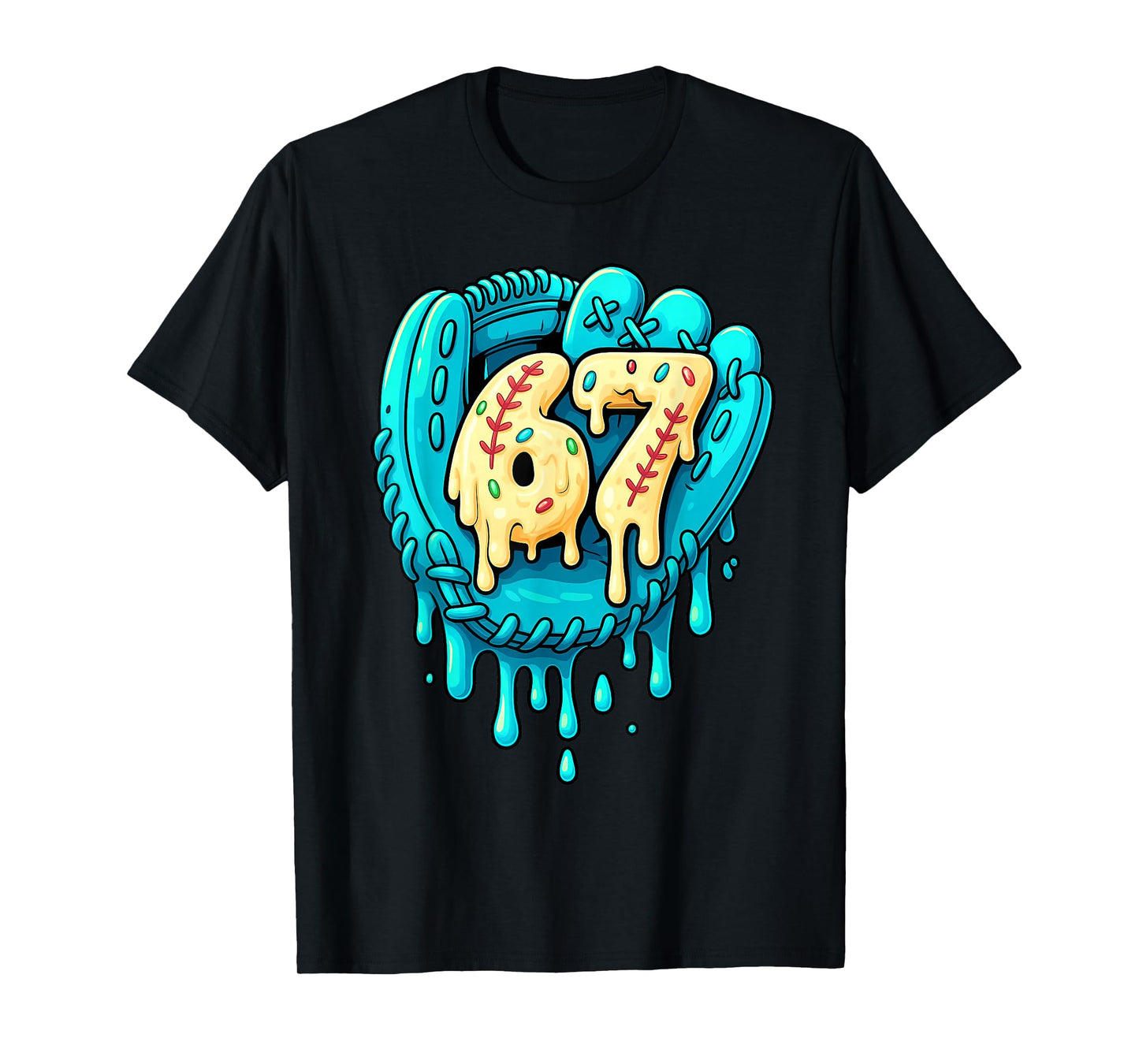 Baseball Drip 6 7 Number 67 Six Seven Meme Mens Boys Kids T-Shirt