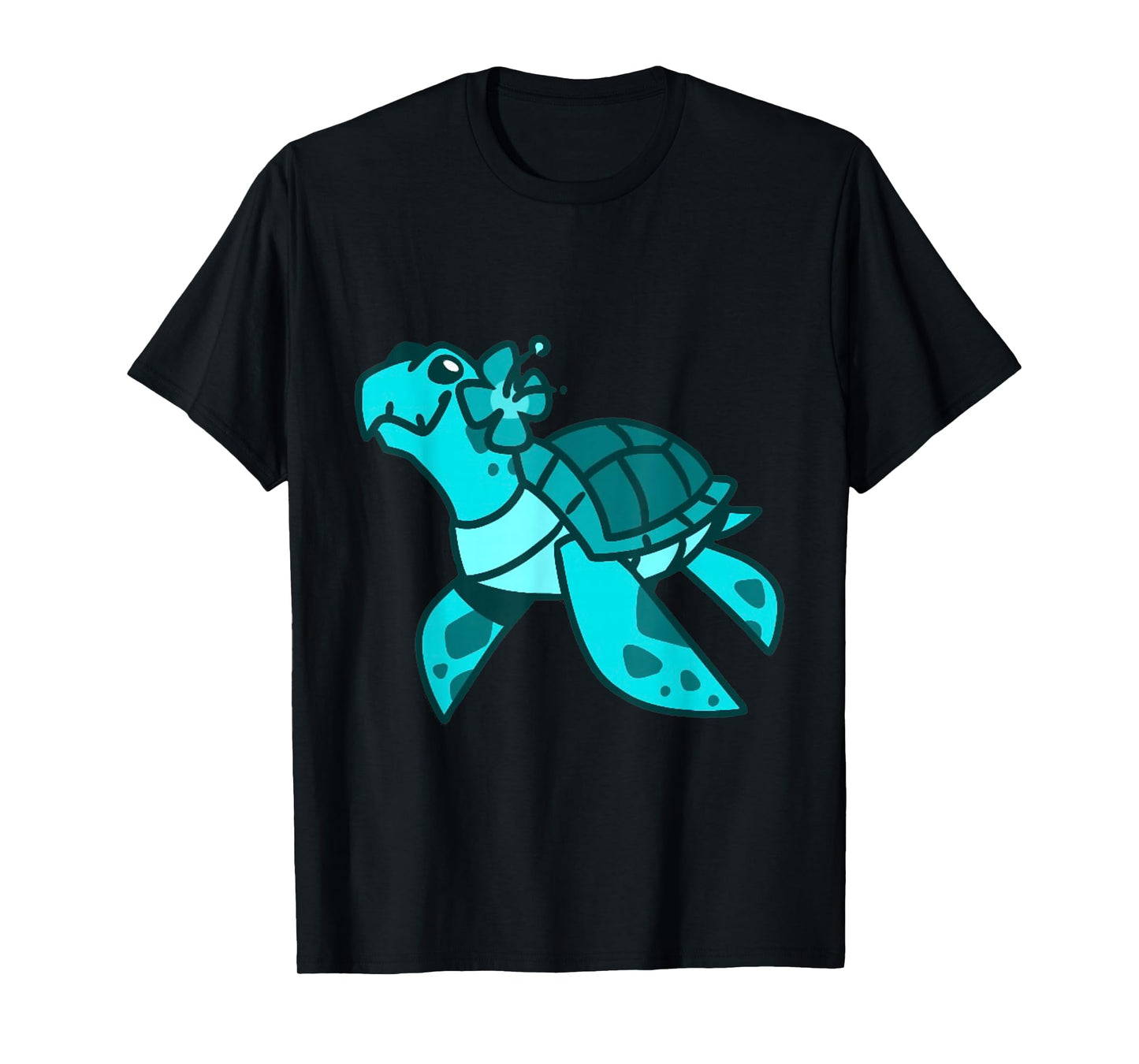 Cute Sweet Cartoon Sea Turtle Ocean Animal Kids and Adults T-Shirt