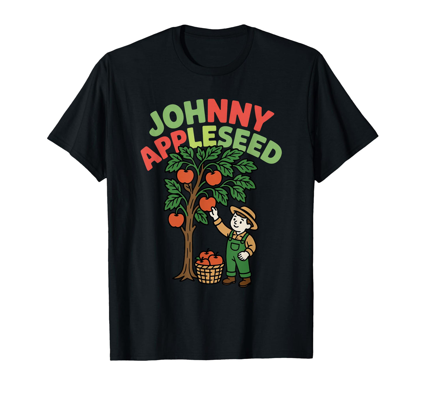 Johnny Appleseed Day Costume September 26th Retro Tree T-Shirt