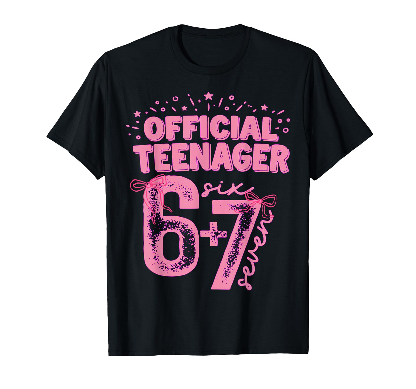 13th Birthday Girls Official Teenager Pink Coquette Bow 67 T-Shirt
