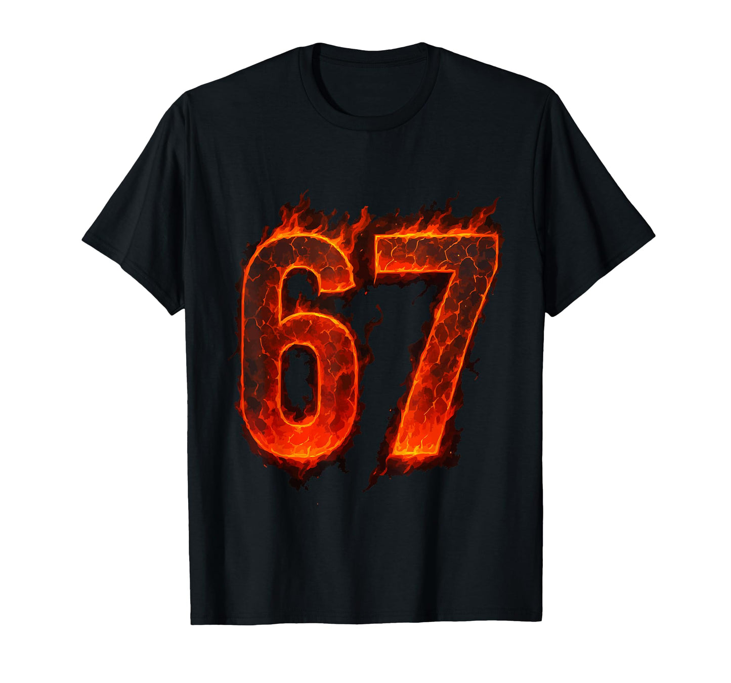 67 Flame Number Six Seven Meme 67 Kid T-Shirt