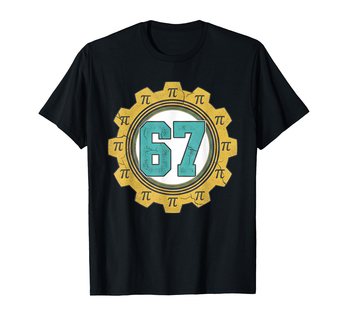 Vintage 6 7 Number 67 Pi Day for Math Science Teacher T-Shirt
