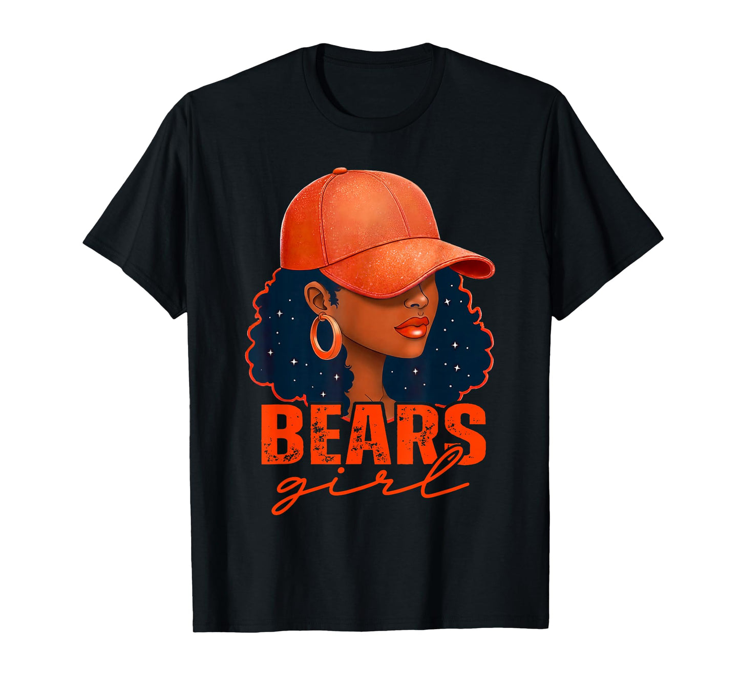 Vintage Bear Girl Black Women Sports Lover T-Shirt