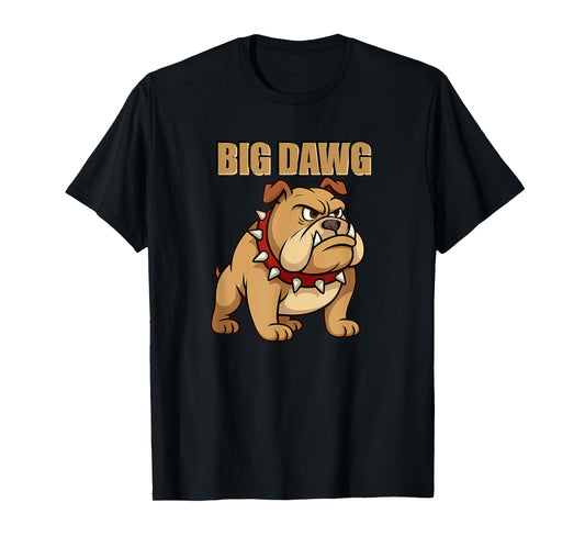 Mens Big DAWG Graphic Design, Featuring Cartoon Bulldog T-Shirt
