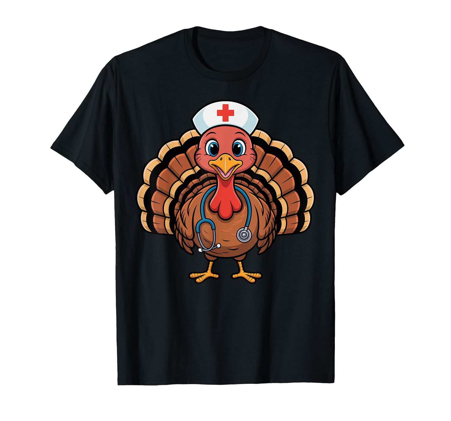 Thanksgiving Nurse Turkey RN ICU ER NICU Nurse Scrub T-Shirt