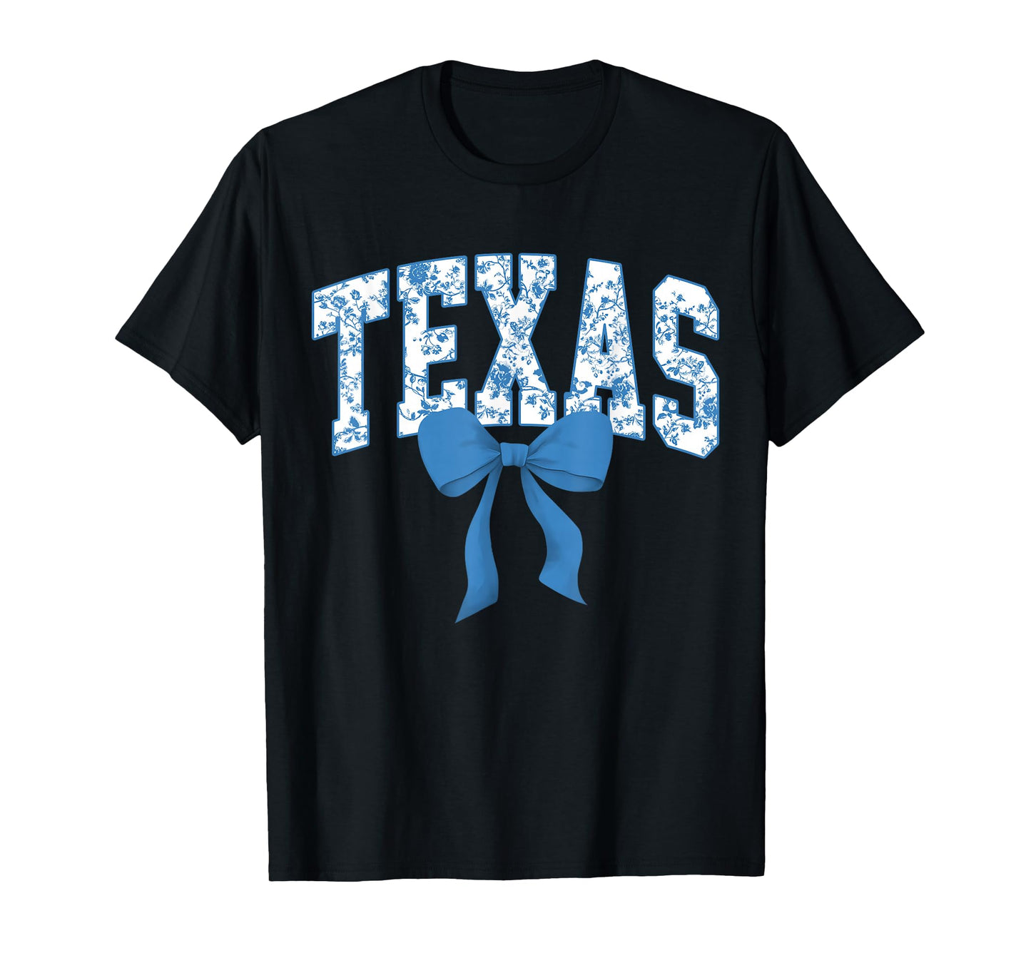 Texas Coquette Bow Floral State Pride Style Girls Women T-Shirt