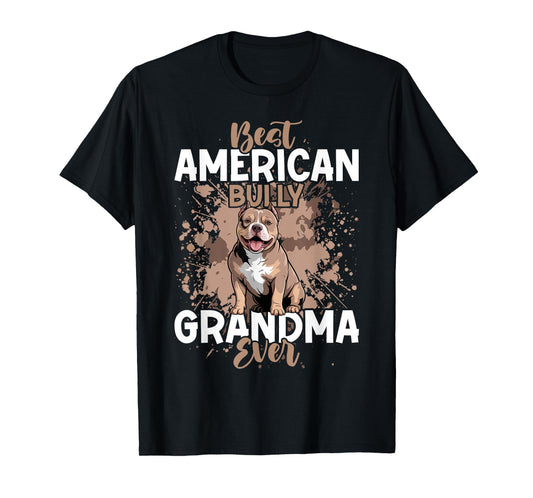Dog Grandma XL American Bully Mom T-Shirt