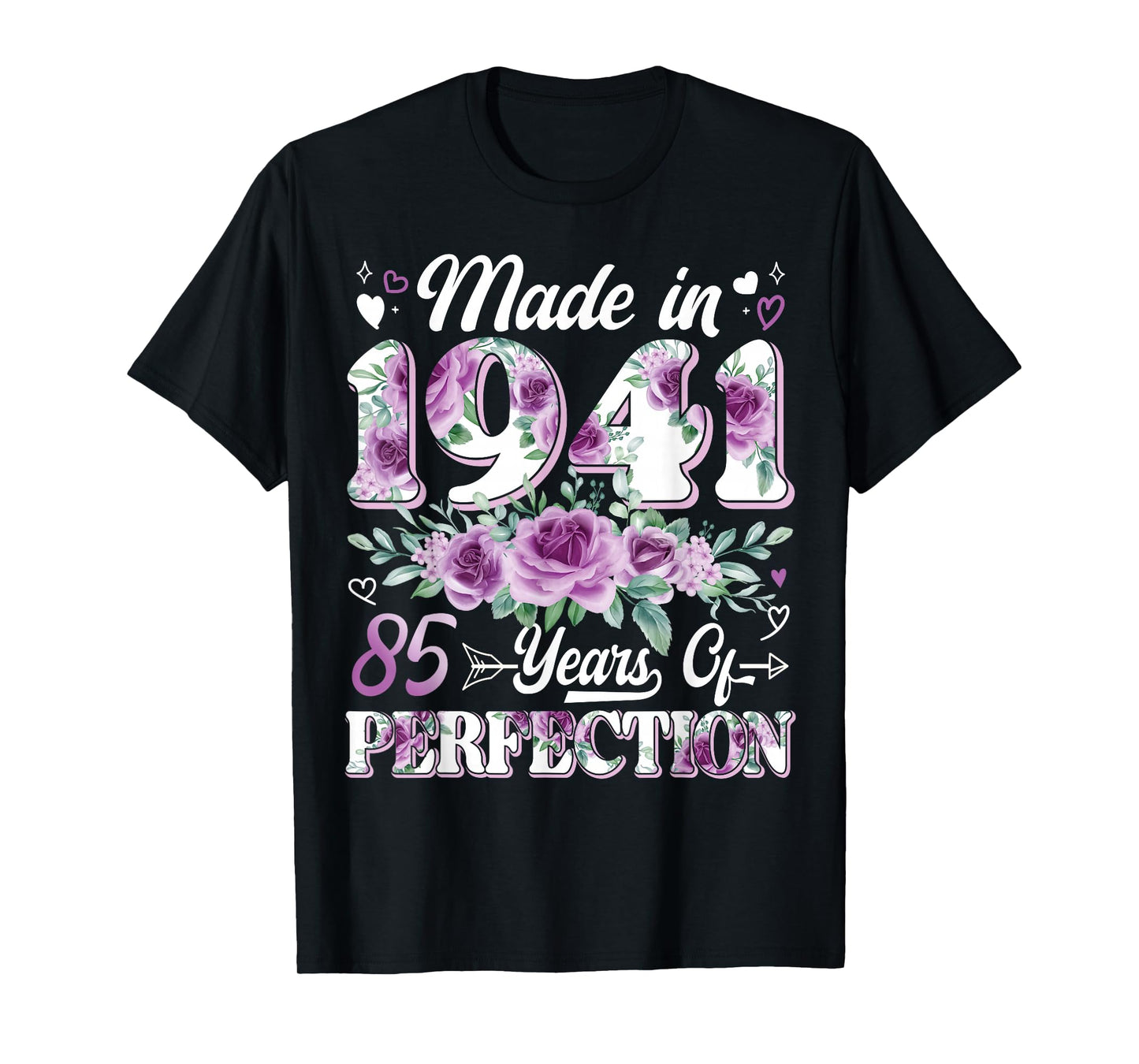 85 Year Old Made in 1941 Floral 85th Birthday Women T-Shirt