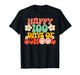 Happy 100th Day of School Teacher Kids Retro Groovy 100 Days T-Shirt
