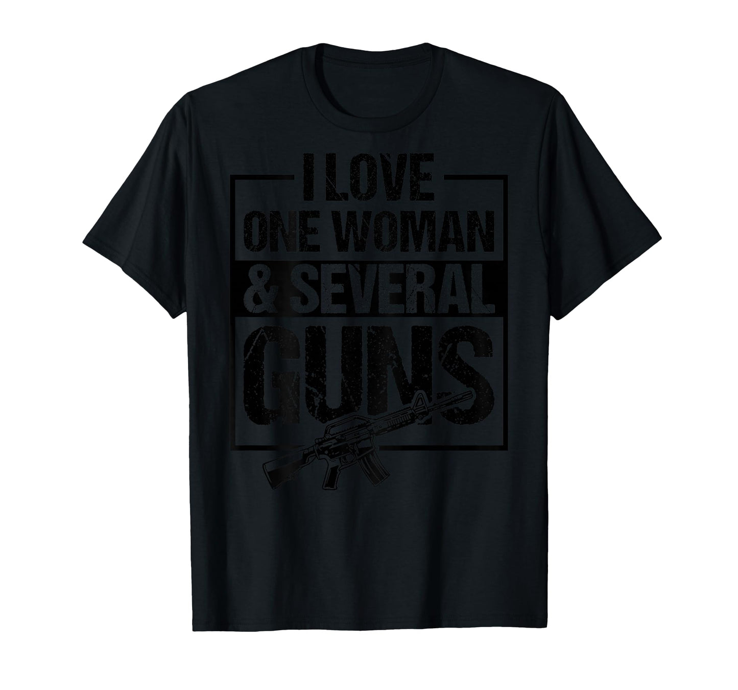 I Love One Woman and Several Guns Funny Gun Owner Husband T-Shirt