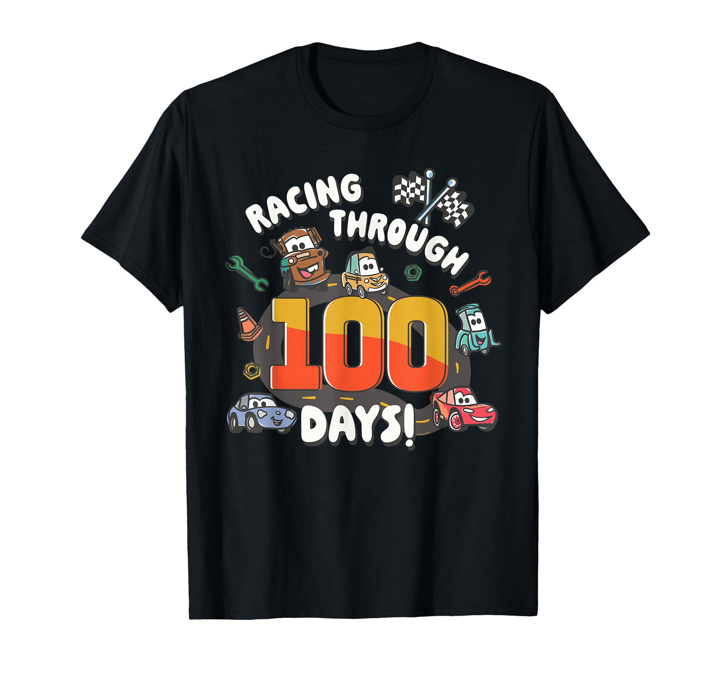 Disney & Pixar's Cars Racing Through 100 Days of School T-Shirt