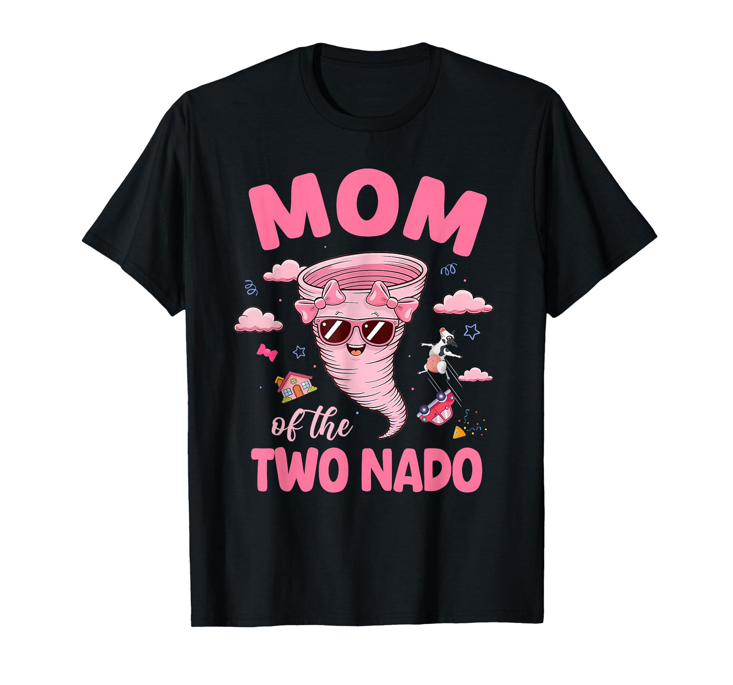 Mom of The Two-nado Tornado Theme 2nd Birthday Party T-Shirt