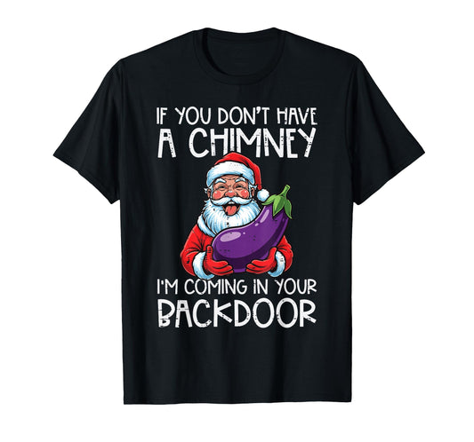 Christmas If You Dont Have Chimney Xmas Adult Humor Gag Men T-Shirt