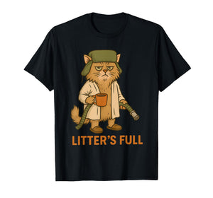 Litter’s Full Funny Cat Christmas Humor Quote T-Shirt