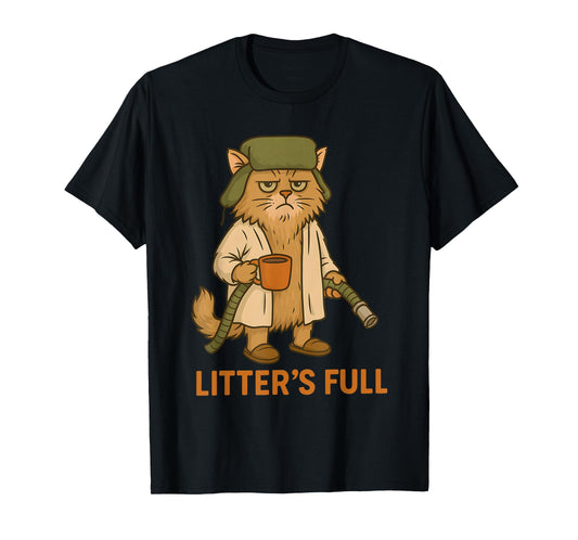 Litter’s Full Funny Cat Christmas Humor Quote T-Shirt