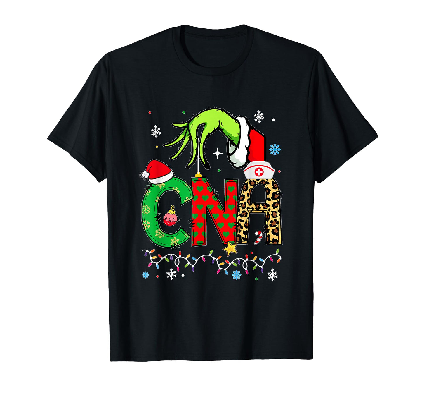 Funny CNA Christmas Shirt CNA Xmas for Women T-Shirt