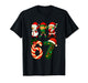 67 Christmas Dabbing Santa Elf Snowman Funny Six Seven Meme T-Shirt