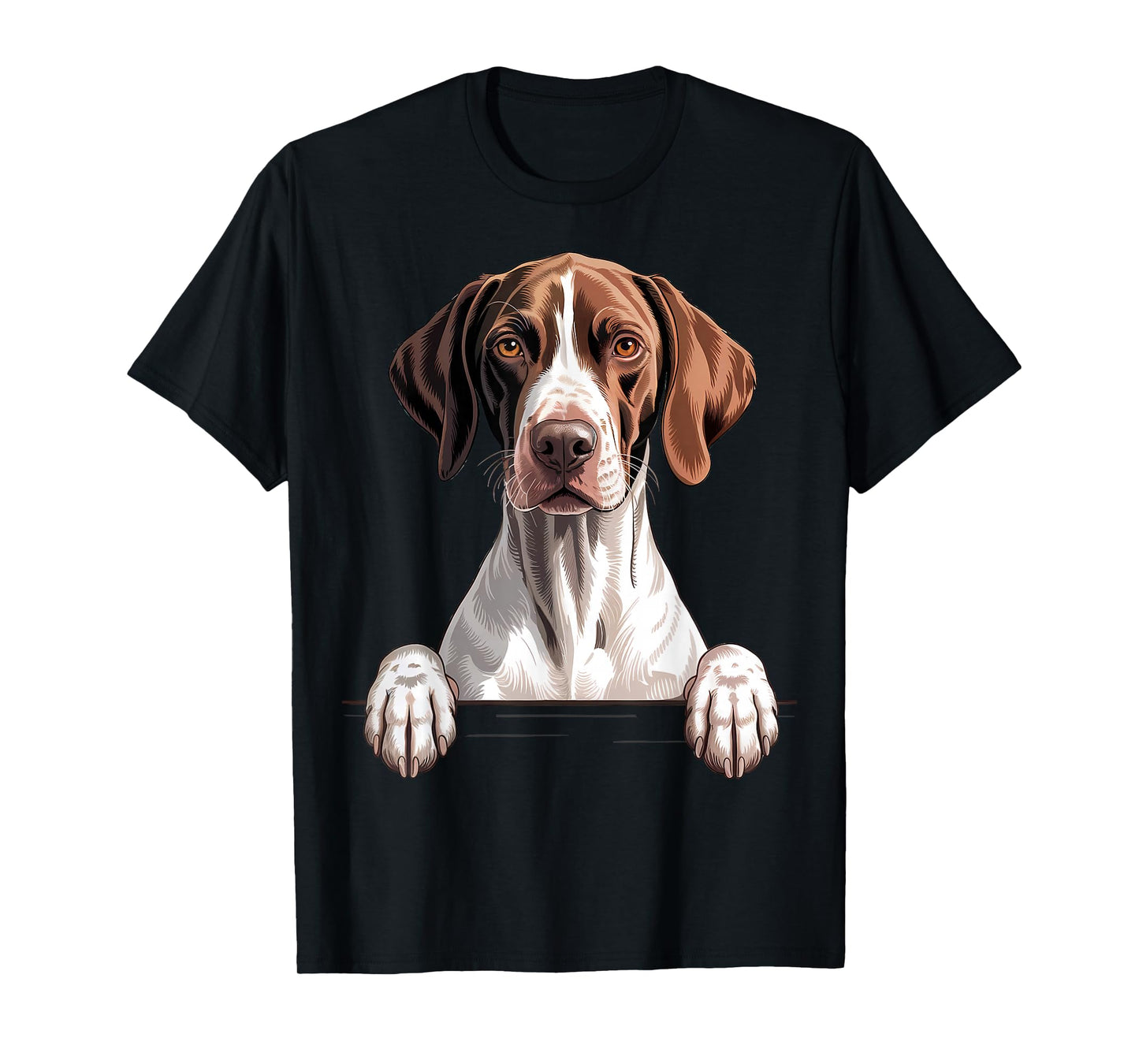 English Pointer Funny Peeking Pocket Puppy Dog Lover T-Shirt