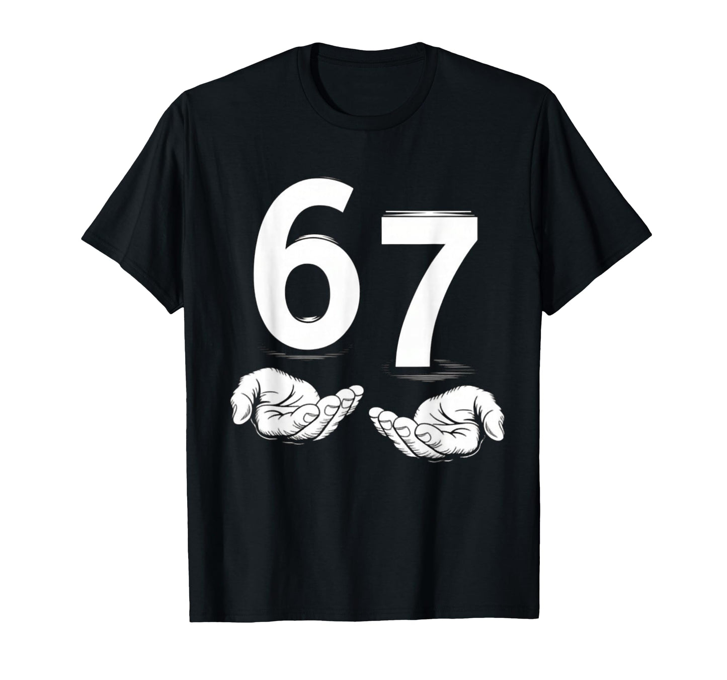Funny 6/7 Meme Gen Alpha Slang Hands Gesture Tee Six Seven T-Shirt