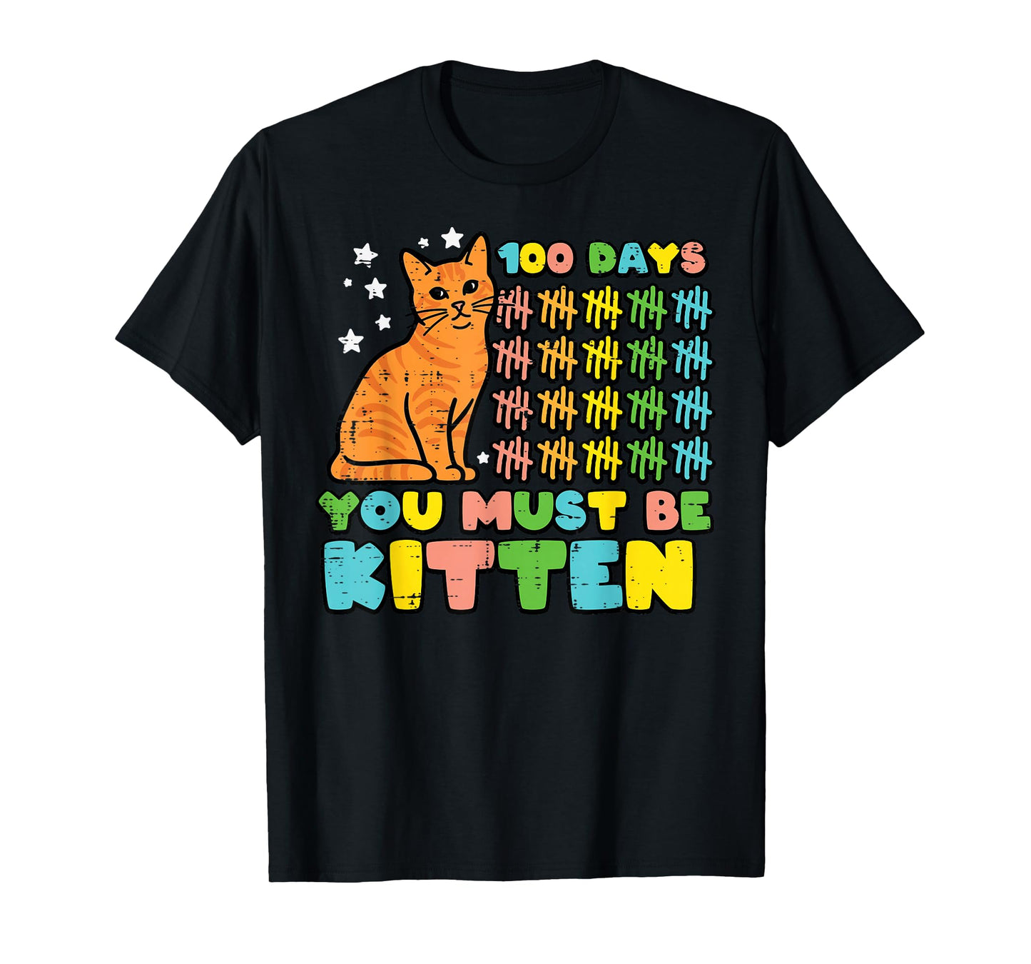 100th Day of School Cat 100 Days Kitten Women Girls Kids T-Shirt