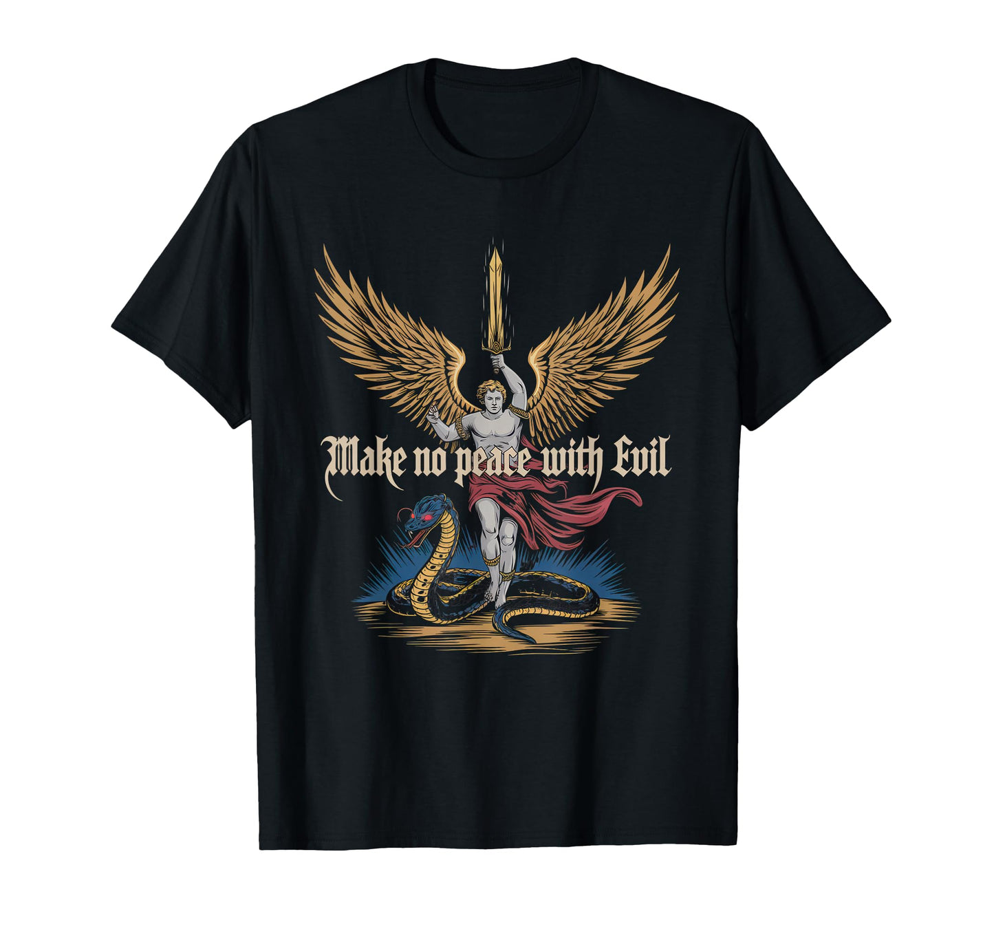 Make No Peace with Evil Tshirt Archangel Michael Jesus God T-Shirt