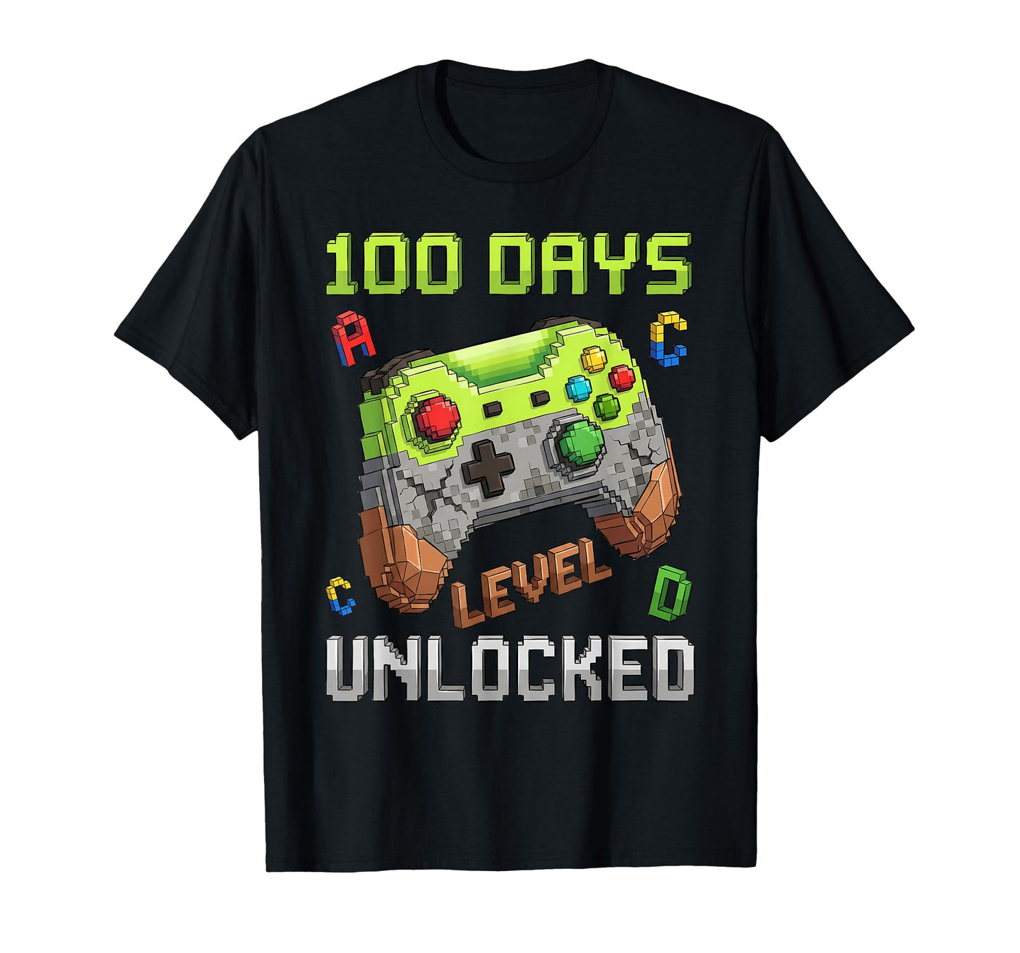 100 Days Level Unlocked Gaming 100 Days of School Boys T-Shirt