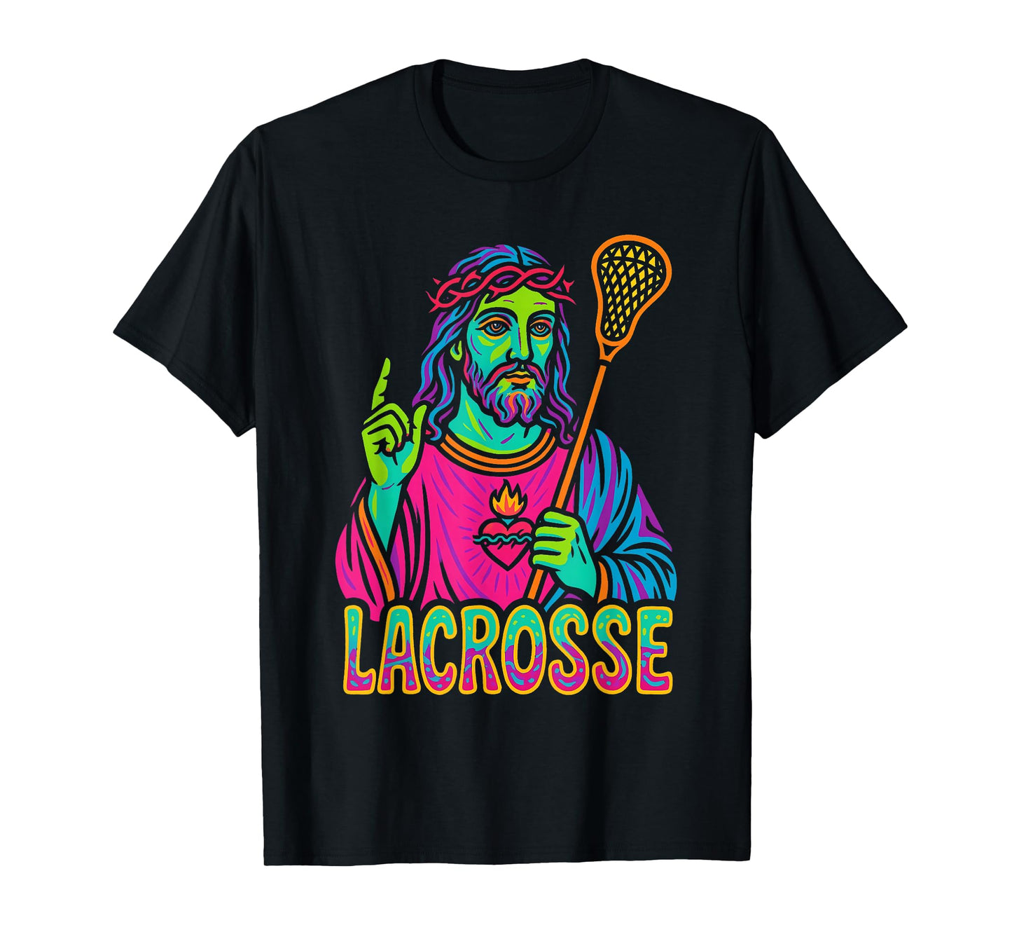 Jesus Lacrosse - Colorful Christian Lacrosse Lover T-Shirt